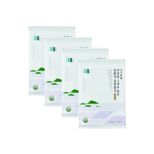 김시월 자연을 그대로 담은 친환경 곱창돌김 x 4봉 (무가미 구이김)