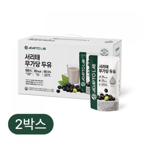 아답토랩 국산 서리태 맷돌 무가당 콩물두유 2케이스 (180ml x 30포)
