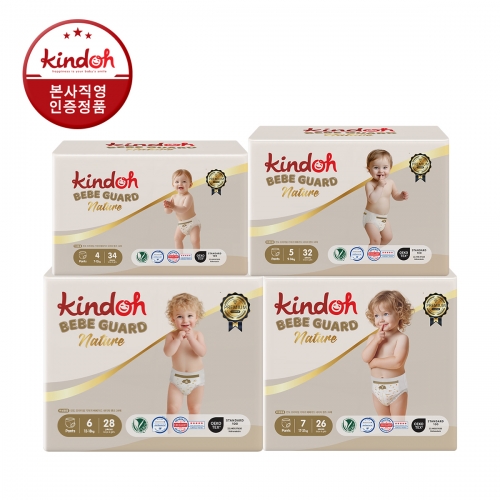 킨도 프리미엄 기저귀 베베가드 네이처팬츠 6단계 점보 28매x3팩