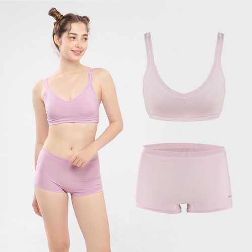 에어길 숨 면 브라 팬티 세트 면 노와이어 와이어리스 속옷 언더웨어 세트