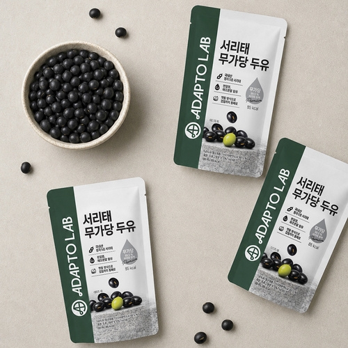 아답토랩 국산 서리태 맷돌 무가당 콩물두유 2케이스 (180ml x 30포)