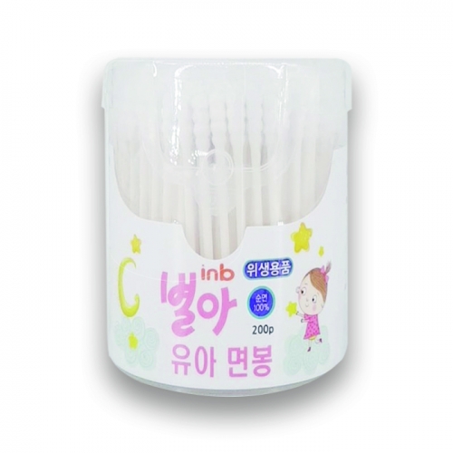 아이앤비 별아 유아면봉 원형 200P*3개묶음