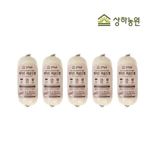 [상하농원] 담백한 수제 화이트라운드햄 160g x 5개