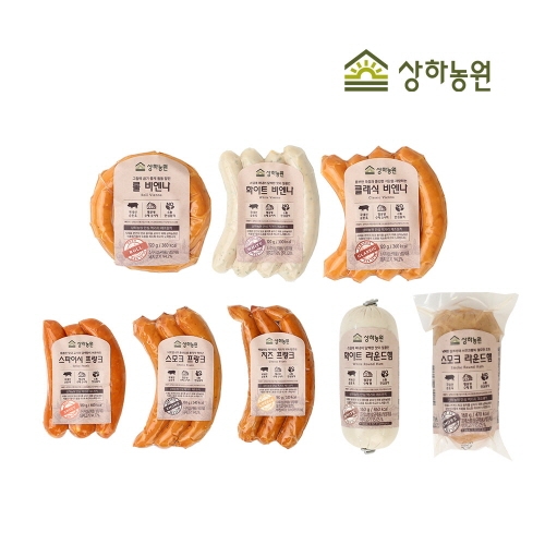 [상하농원] 햄공방 트라이얼 세트(라운드 햄 2종, 비엔나 3종, 프랑크 3종)