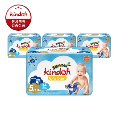 킨도 오슬림 썸머팬츠 5단계 특대형 34매x4팩