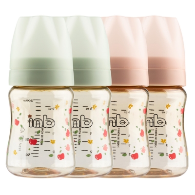 아이앤비 프리미엄 2in1 PPSU 노꼭지 젖병 200ml*2개묶음 (세이지/베이지핑크)
