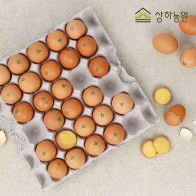 [상하농원] 고소하고 쫄깃한 순갈색 동물복지 유정 구운란 30구 x 2팩