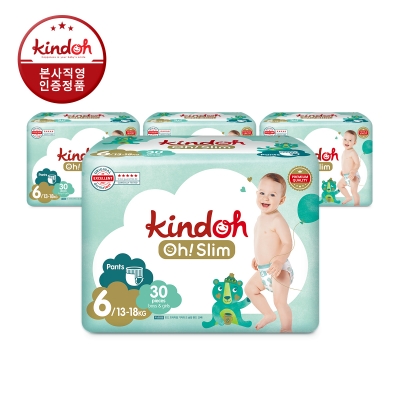 킨도 프리미엄 오슬림 팬티형 기저귀 6단계 점보(13~18kg) 30매x4팩(총120매)