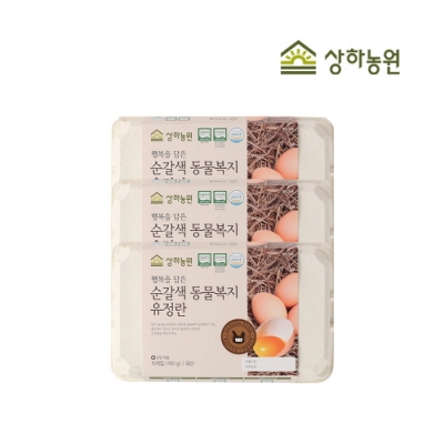 [상하농원] 노른자가 진한 순갈색 동물복지유정란 15구 x 3팩