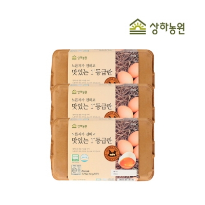 [상하농원] 노른자가 진하고 맛있는 1+등급란 15구 x 3팩