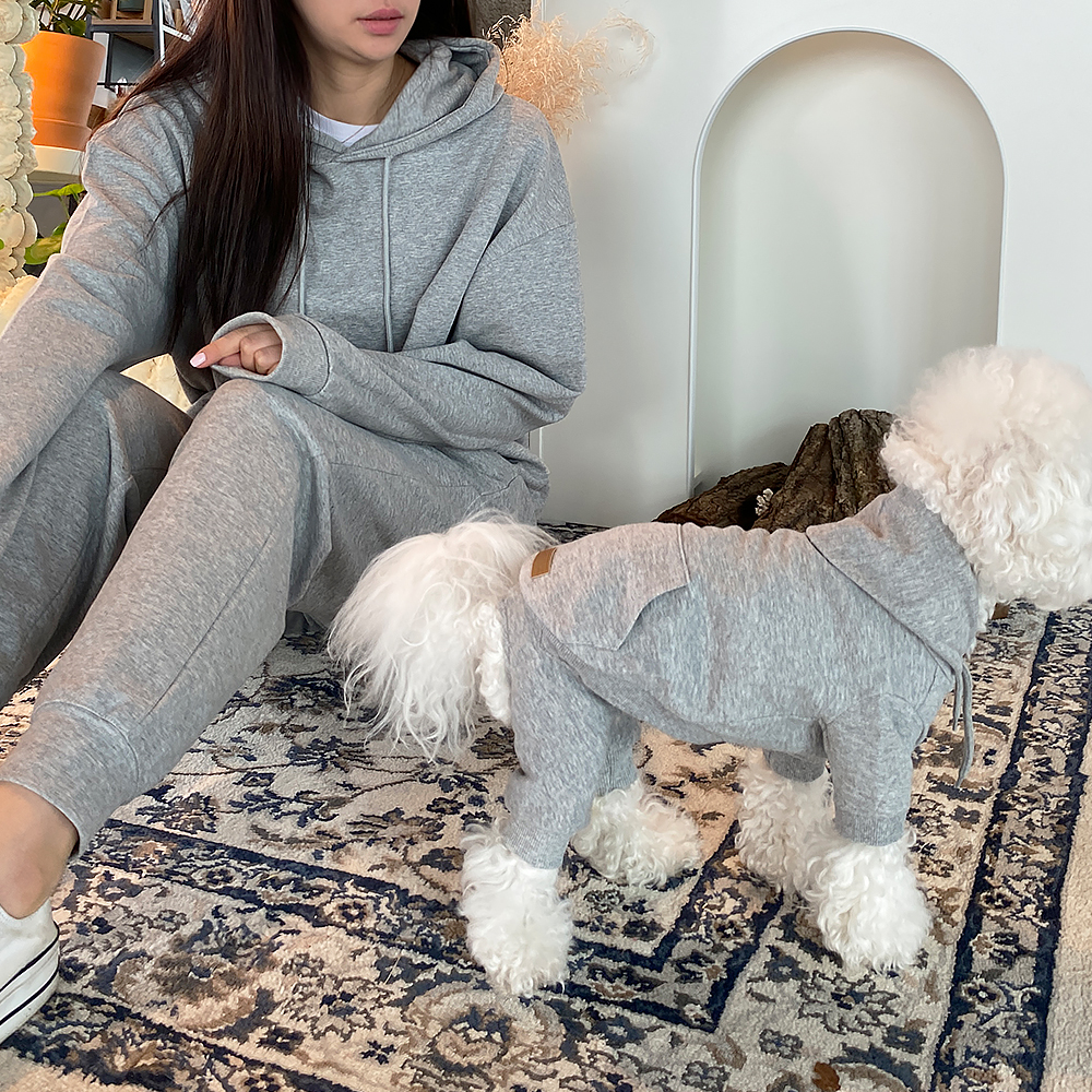 강아지 커플룩 후드티 츄리닝 개플룩 시밀러룩