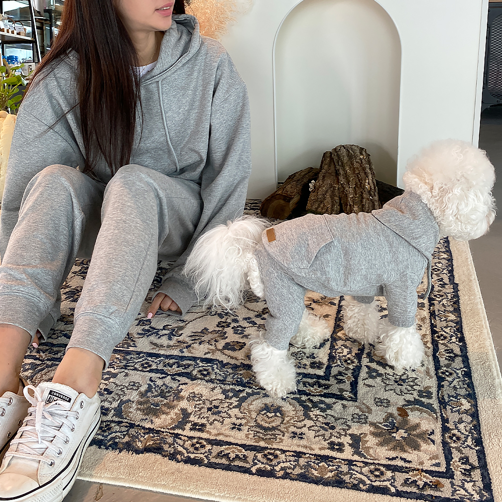 강아지 커플룩 후드티 츄리닝 개플룩 시밀러룩