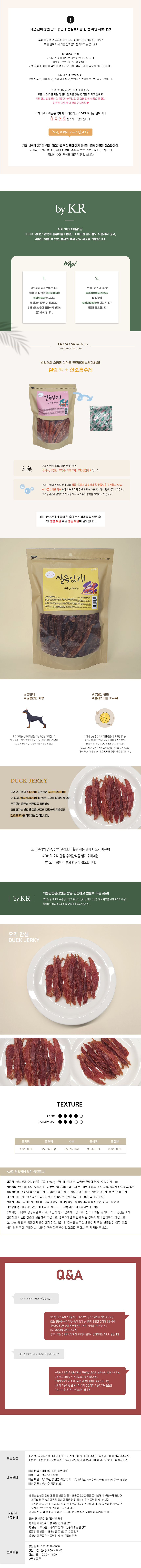 (대용량)오리 안심 400g
